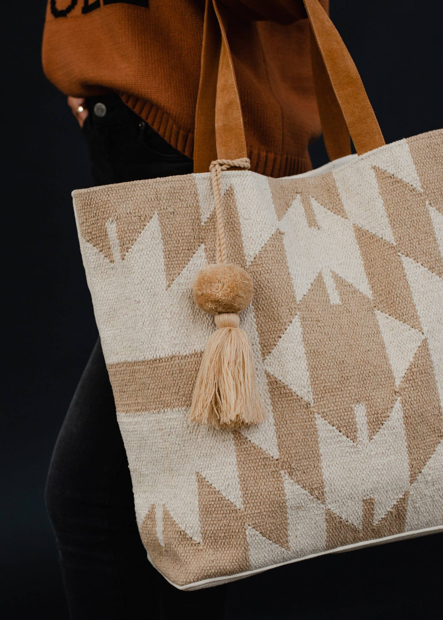 Tote Bag | Tan & Cream