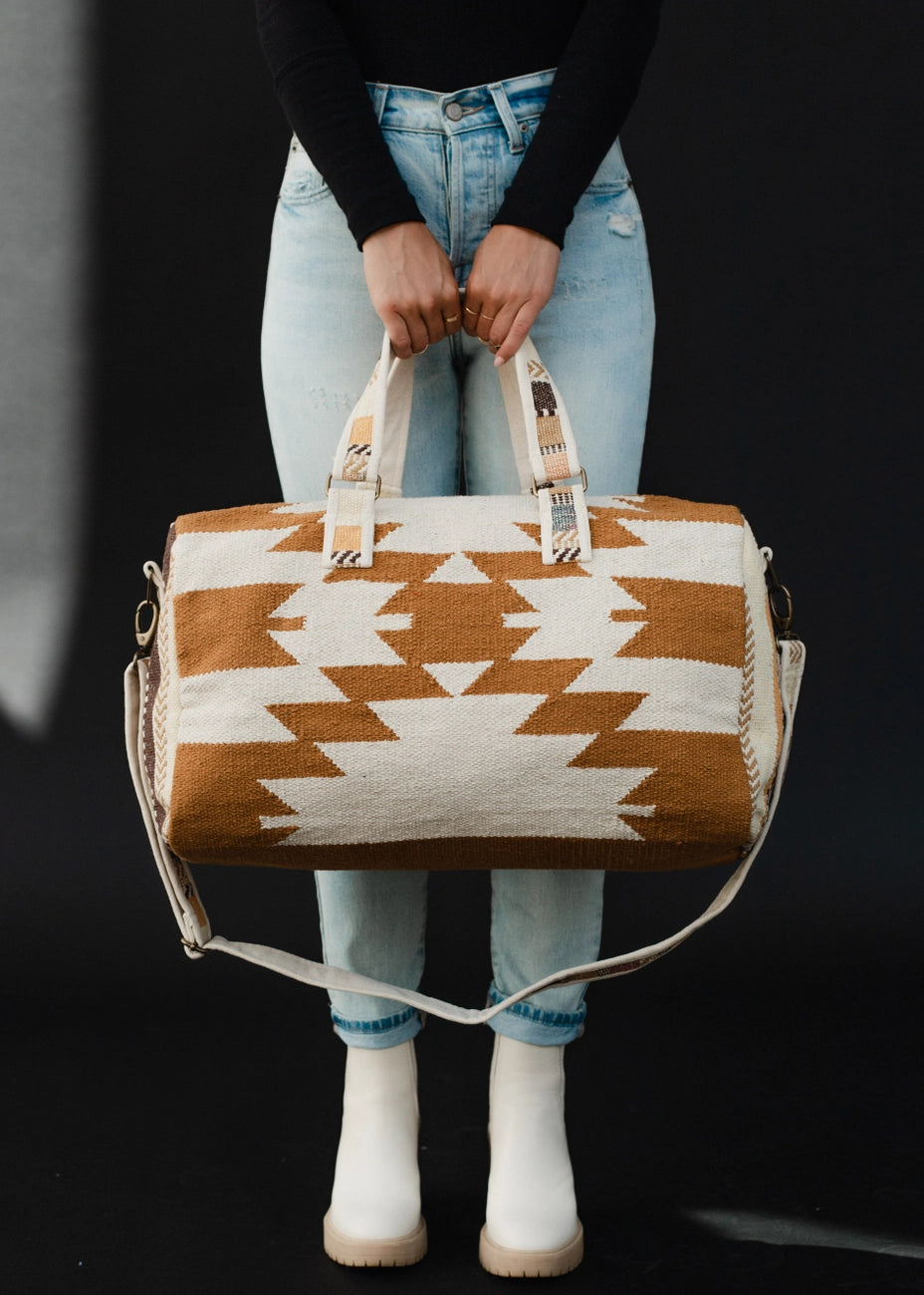 Weekender Bag | Camel & Cream