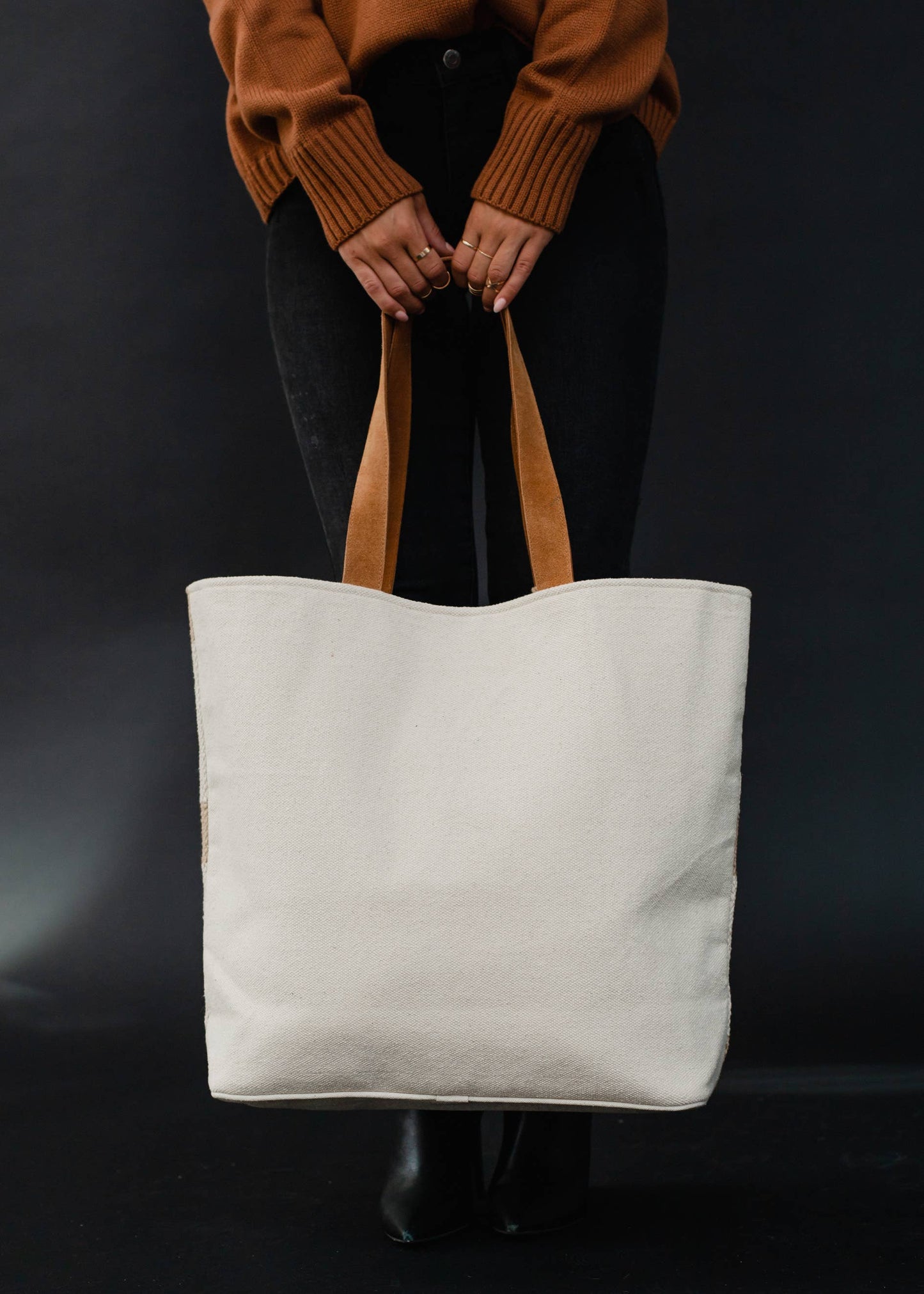 Tote Bag | Tan & Cream