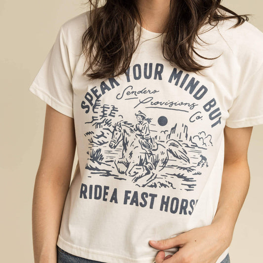 Fast Horse Crop Tee